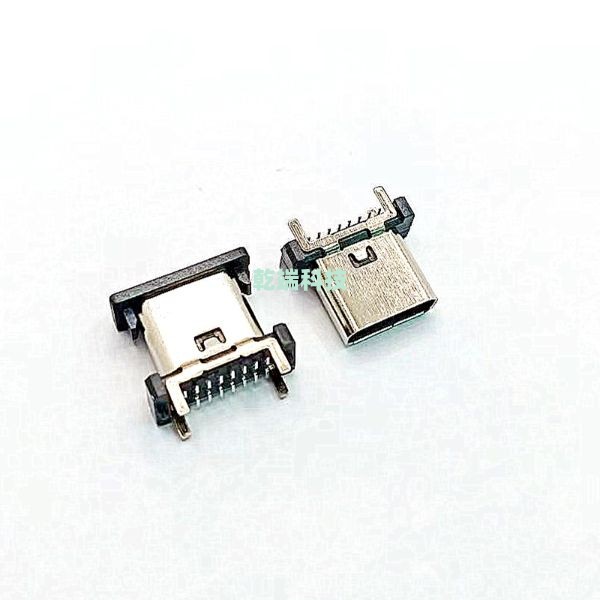 Typec CF 立貼 SMT 16PIN C7025 LCP黑色 H=9.3